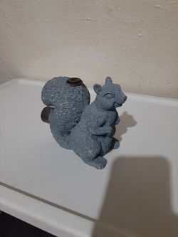 RARE-HTF-VTG- HEAVY CERAMIC SQUIRREL LAWN WATERING SPRINKLER HEAD, ASKING $125