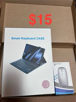 Smart Keyboard Case for iPad 11 (A16) / 10th Gen with Wireless Mouse - Pink / Blue