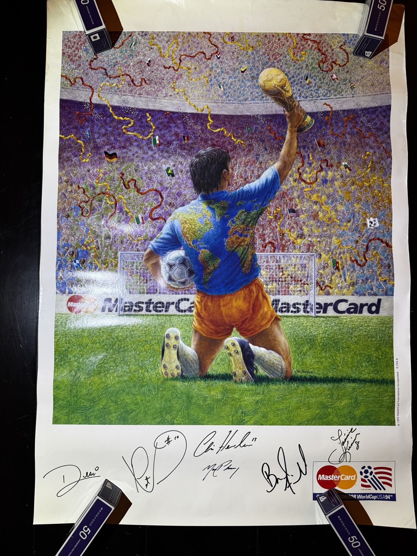 1994 Fifa World Cup Signed By Six Players