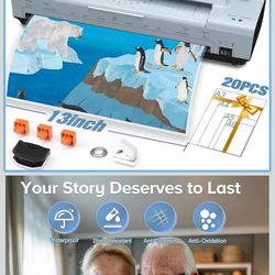  Inch Laminator Machine with 20 Laminating Sheets, 11x17 Hot & Cold laminator for Teachers 10 in 1 with Auto Paper Feed, Never Jam Technology Personal