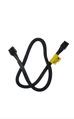 Premium 8-Pin to Dual 8-Pin (4+4) EPS CPU Power Splitter Cable - Black Braided Sleeving