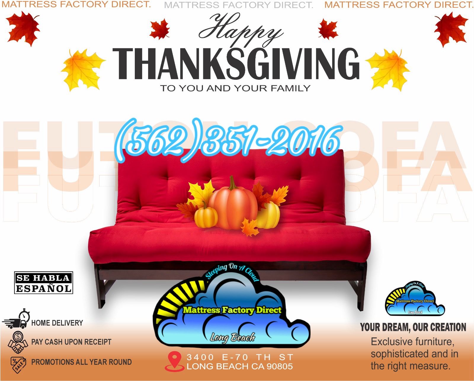 Sofá Futon Couch Red New Wooden Bed Full Size