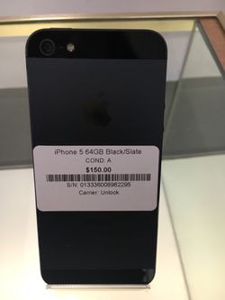 DISCOUNTED!!!! A BLACK/SLATE IPHONE 5 WITH 64GB!!!