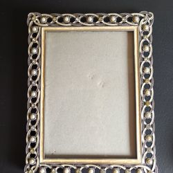 Pearls and Rhinestone Bling Photo Frame 5" x 7" Horizontal or Landscape