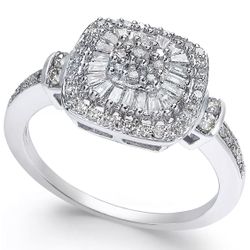 🔥 Diamond Vintage Inspired Ring (1/2 ct. t.w.) in 14k White Size 7🔥