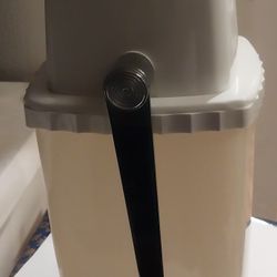 Vintage Swing Away Ice Crusher White Chrome Hand Crank Model Mid Century Clean