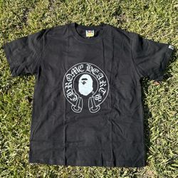 BAPE X CHROME HEARTS BLACK SHIRT SIZES S,M
