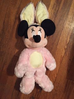 Disney Minnie Mouse Easter bunny pink 14”