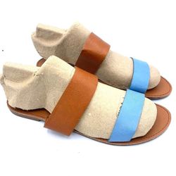 Breckelle-Double Band Sandal - Open Toe Flat Sandal Double Band Slide - SIZE 10