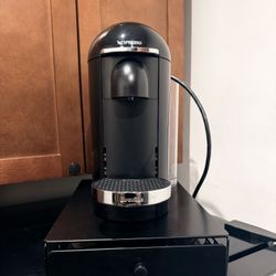 Nespresso VertuoPlus Deluxe / Espresso Machine in Piano Black + Pod Drawer