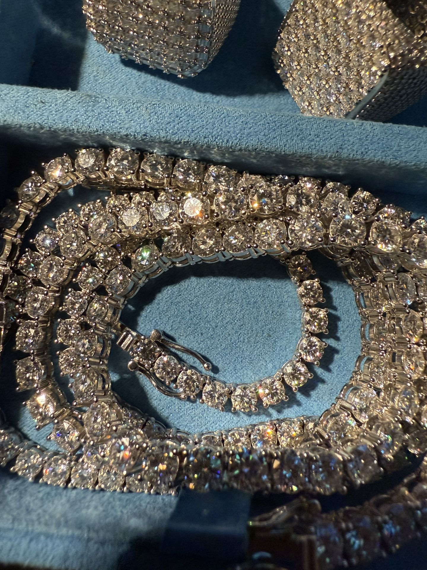 4MM & 5MM Moissanite Lab Diamond Chain 20 Inches