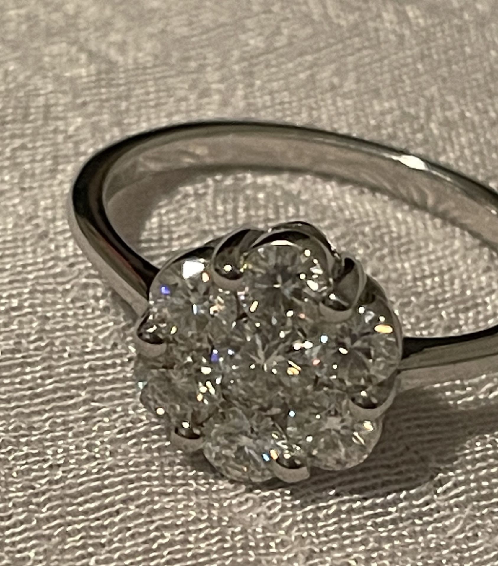 Moissanite Flower Ring