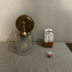 New Gold Wall Lamp Whit 💡 ( Only One / Hardwired) 