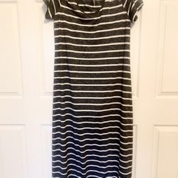 NEW! Casual Long Gray/White Dress Size 2X