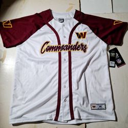 Ultra Game Washington Commanders NFL Baseball Style Jersey