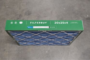 Filterbuy 20x25x4" air filter merv 13 smoke & allergy defense