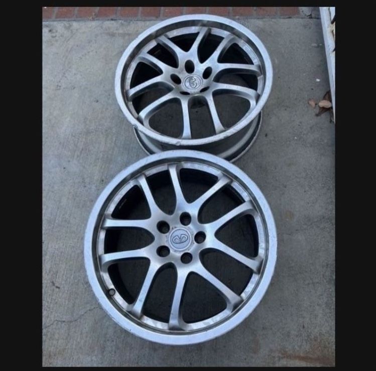 2 -  5x4.5 5x114.3 Stock Nissan InfinitI RAYS Forged 19x8 G35 G37 Q50 350z Altima Camry Civic Accord Wheels Rims !!!!!