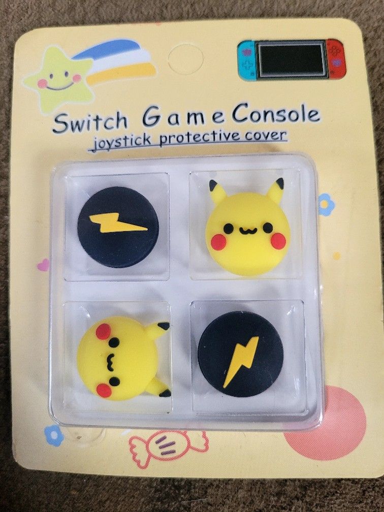 Switch Thumb Grips & Caps, 4 PCS Joystick Covers for Nintendo Switch / Switch Lite / Switch OLED, Analog Stick Button Cover for NS Joycon Controller (