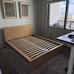IKEA MALM Bed frame, oak veneer, Queen