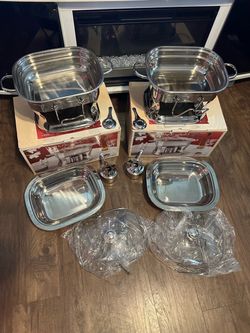 Kirkland 4 Quart Stainless Steel Chafing Dish (set of 2)