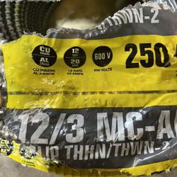 ENCORE WIRE 12/3 MC-AL (THHN-THWN) SOLID WIRE 12 AWG 20 AMP 600V