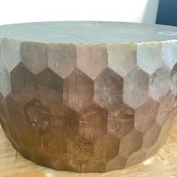 Z Gallerie Bronze Hammered Coffee Table