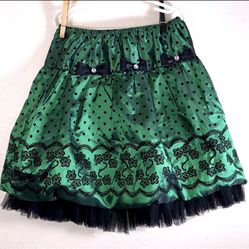 Jona Michelle Green/Black Special Occasion Skirt