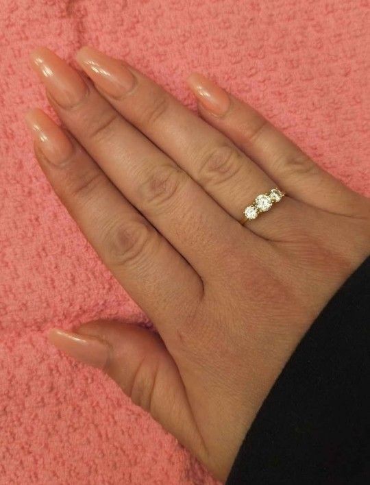 1.86CT Diamond 10K Yellow Gold Engagement Ring 