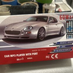 New Car Stereo – 60W x4 MP3 Player w/ Remote – Single DIN