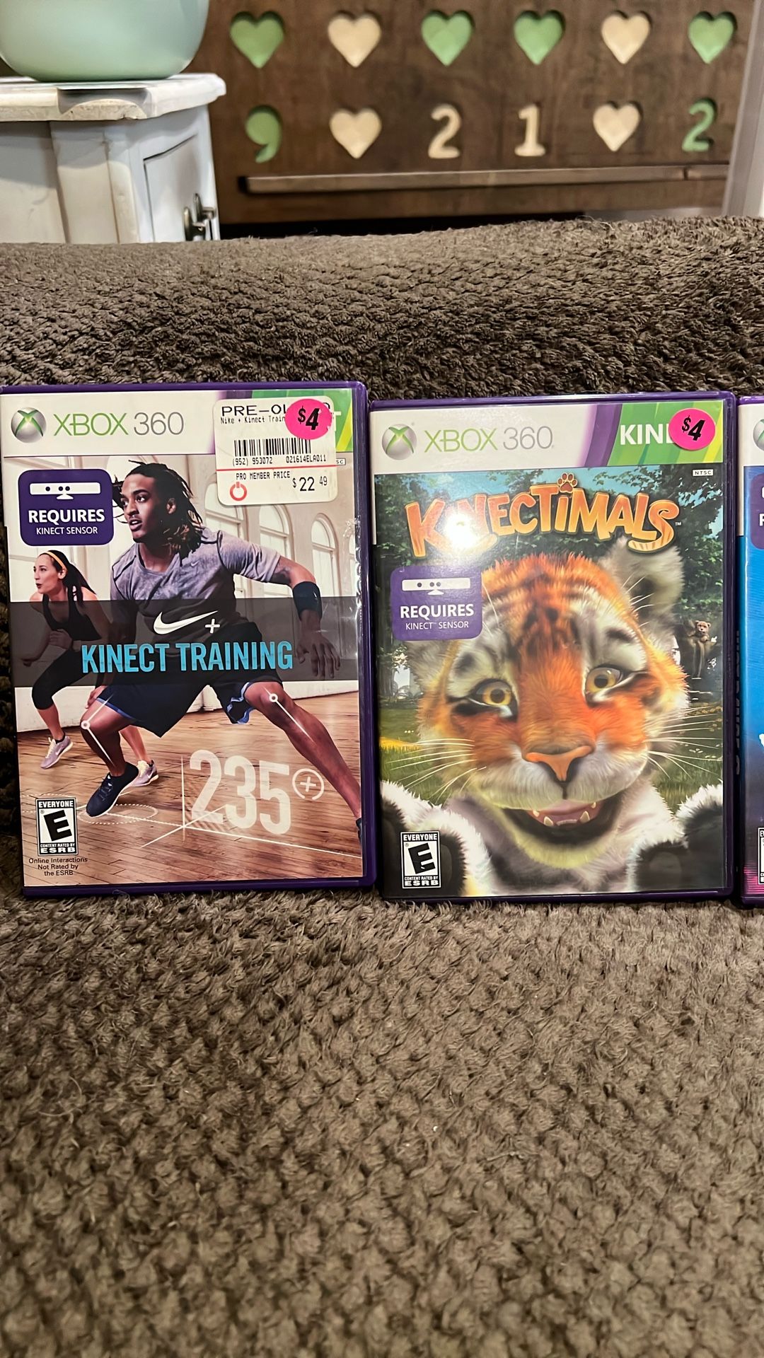 Xbox 360 Kinect Games $4 Each