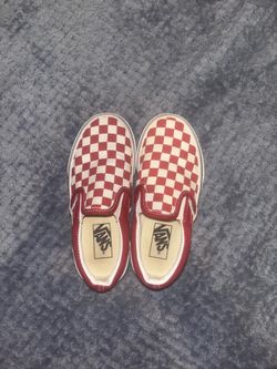 Kids checkered vans slip ones size 11.5