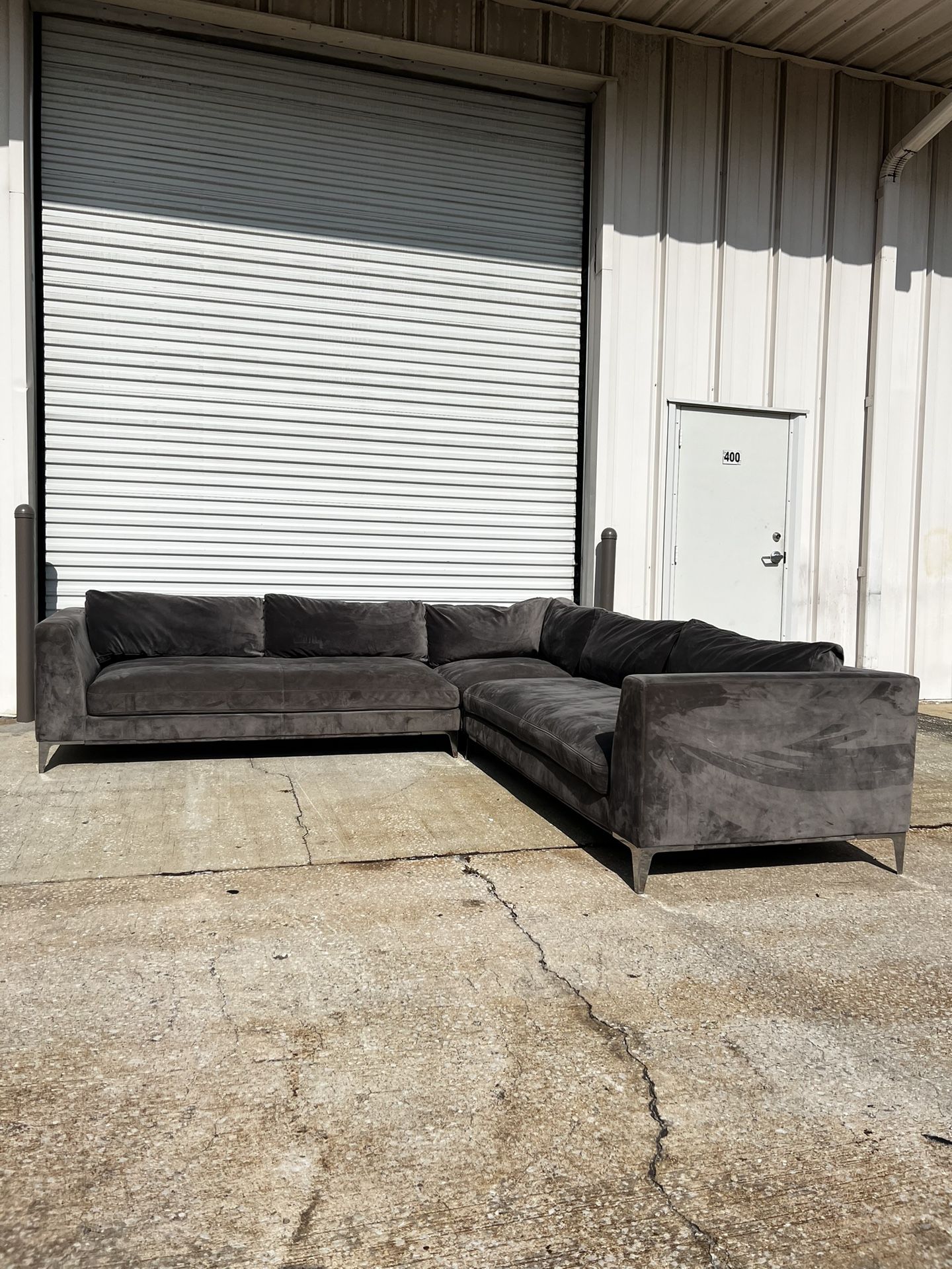 Gray 3-piece Sectional Couch
