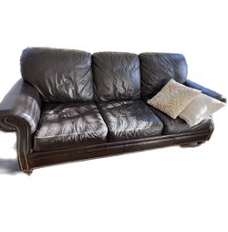 Ethan Allen Leather Sofa