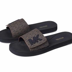 NWT Michael Kors Strappy Logo Slide Sandals size 10