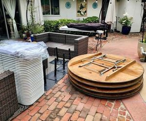 Chairs and tables used s,a,l,e