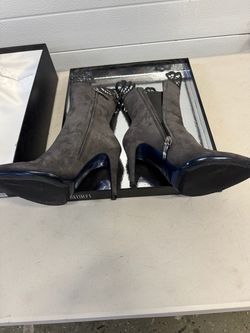 Loriblu Gray Suede Stiletto Ankle Boots Brand New 36
