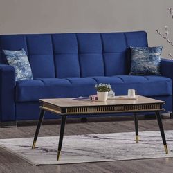 Fabric Upholstered 3-Seater Twin 3-in-1 Sleeper Sofa Bed with Storage