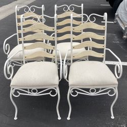 Patio Armchairs SET of 4 Vintage Minson Vintage Cushioned Seats