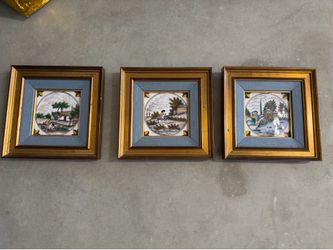 Set of 3 Framed Decorative paintings