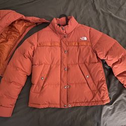The North Face Orange Puffer