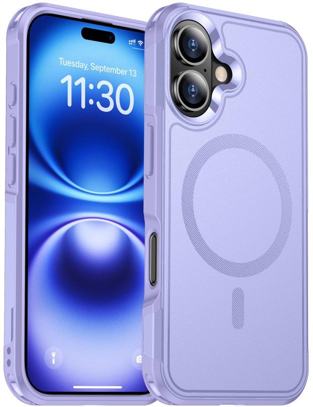 Brand New - Temdan Designed for iPhone 16 Case Magnetic - Purple