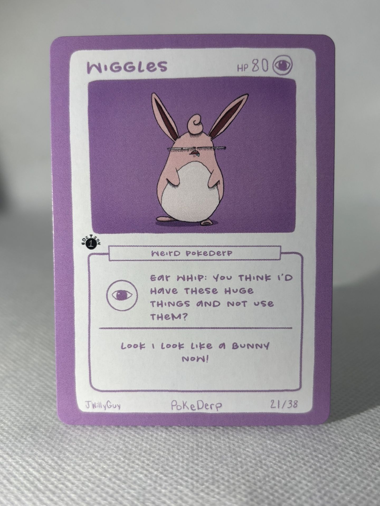 POKEDERP WIGGLES ( WIGGLYPUFF ) 21/38 - JWILLY POKEMON CARDS