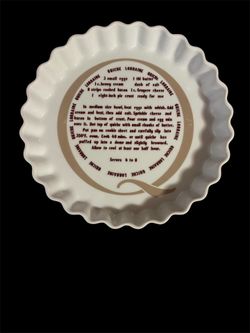 Baking fine China recipe plate