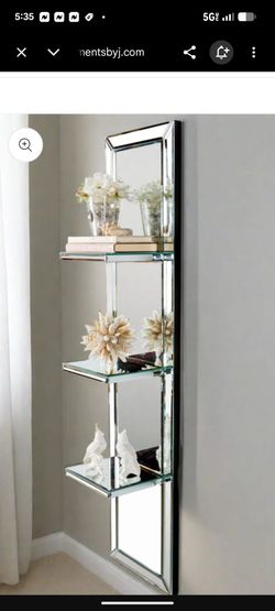 Mirrored shelf