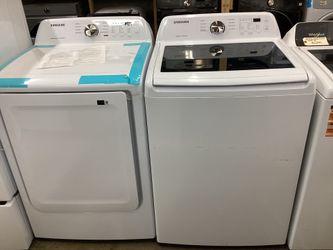 Samsung 4.5 cu.ft. Top Load Used Washer and Electric 7.2 cu.ft. Dryer New Scratch and Dent Set