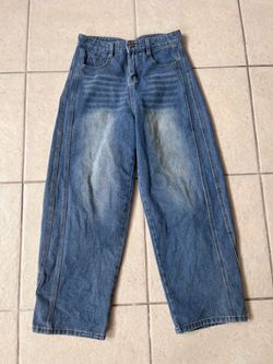 Women's Vertical Seam High-waisted Wide-Leg Loose Floor-Grazing Jeans