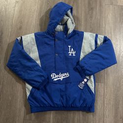 Starter Dodgers Quarter Zip Windbreaker Jacket Size Large