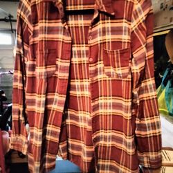 Derek Heart Flannel Girls Size Large