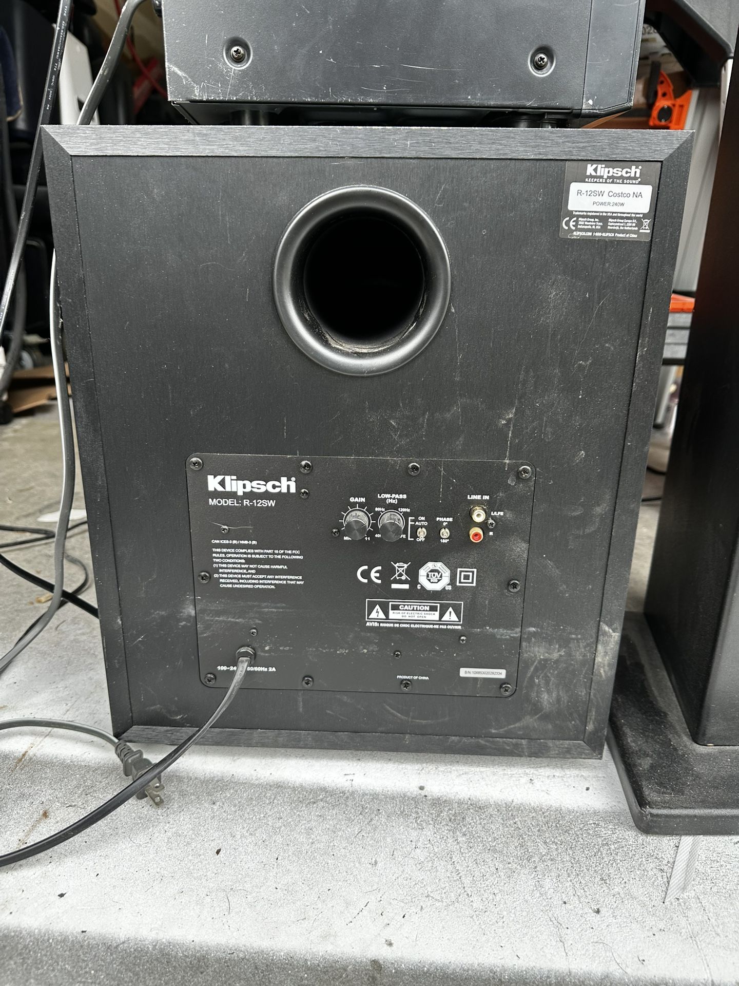 Kilpsch 12” 240 Watt Sub