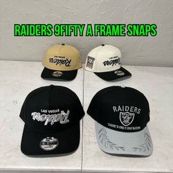 NFL New Era Las Vegas Oakland Los Angeles Raiders 9fifty Patch A Frame SnapBack Hats 